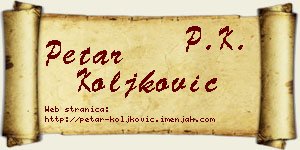 Petar Koljković vizit kartica